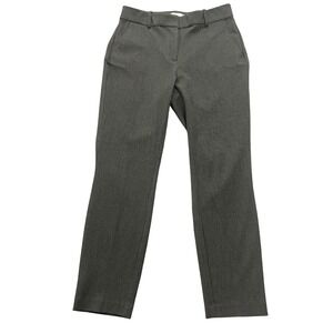 H&M Grey Dress Pants Women Size 8 Straight Leg Career Office Trousers Work Wear